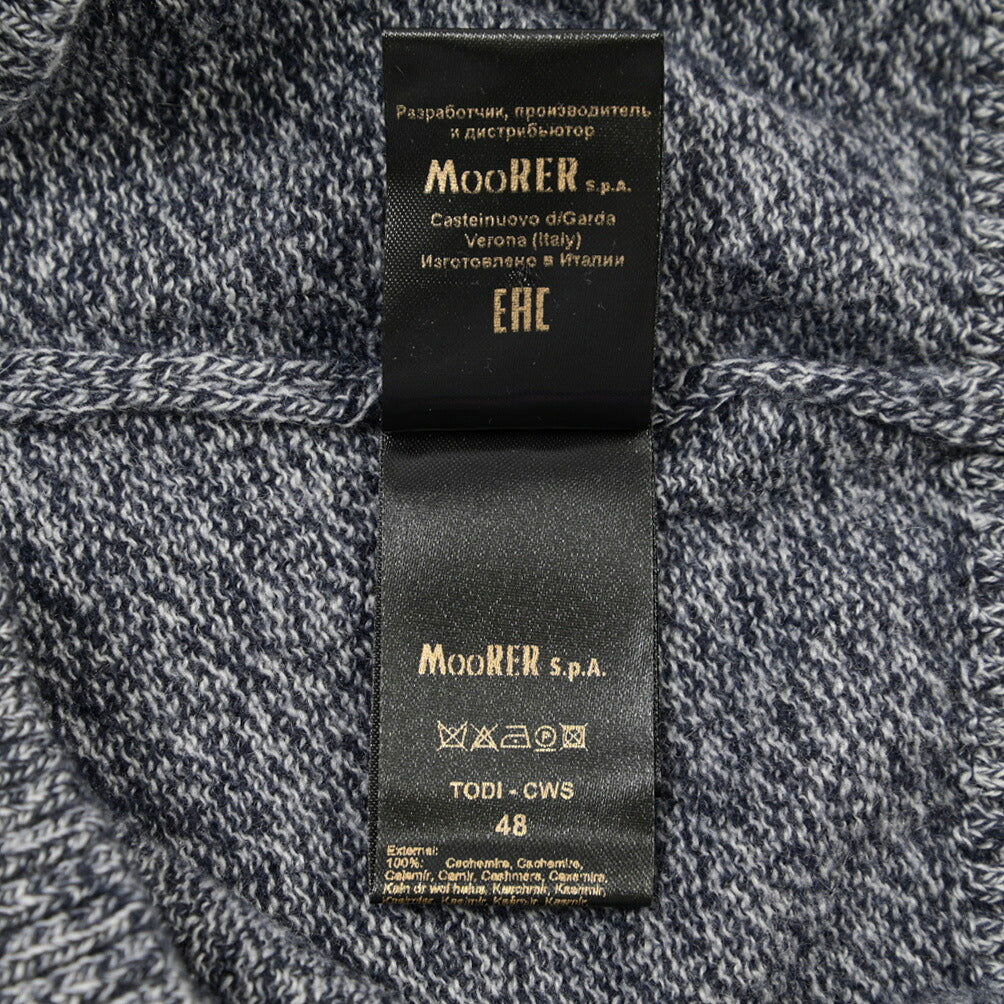 MOORER “TODI-CWS” カシミヤ100% メランジニットタートルネックセーター