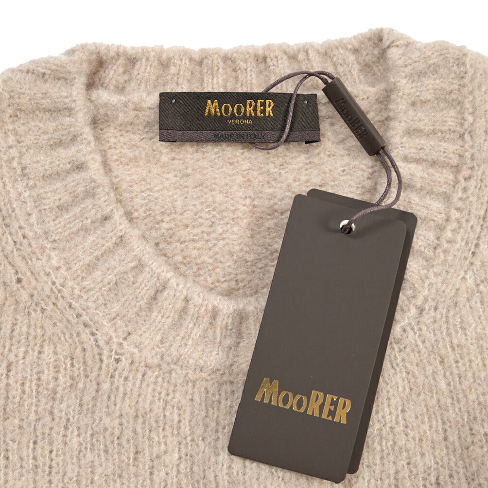 MOORER “ORVIETO-EXP” カシミヤ混ウール ミドルゲージニットセーター