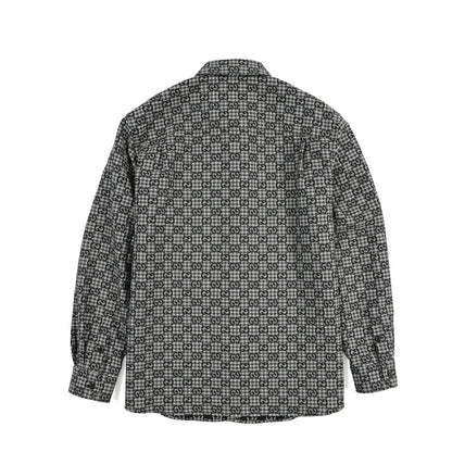 GUCCI コットン混ウール GG柄シャツジャケット