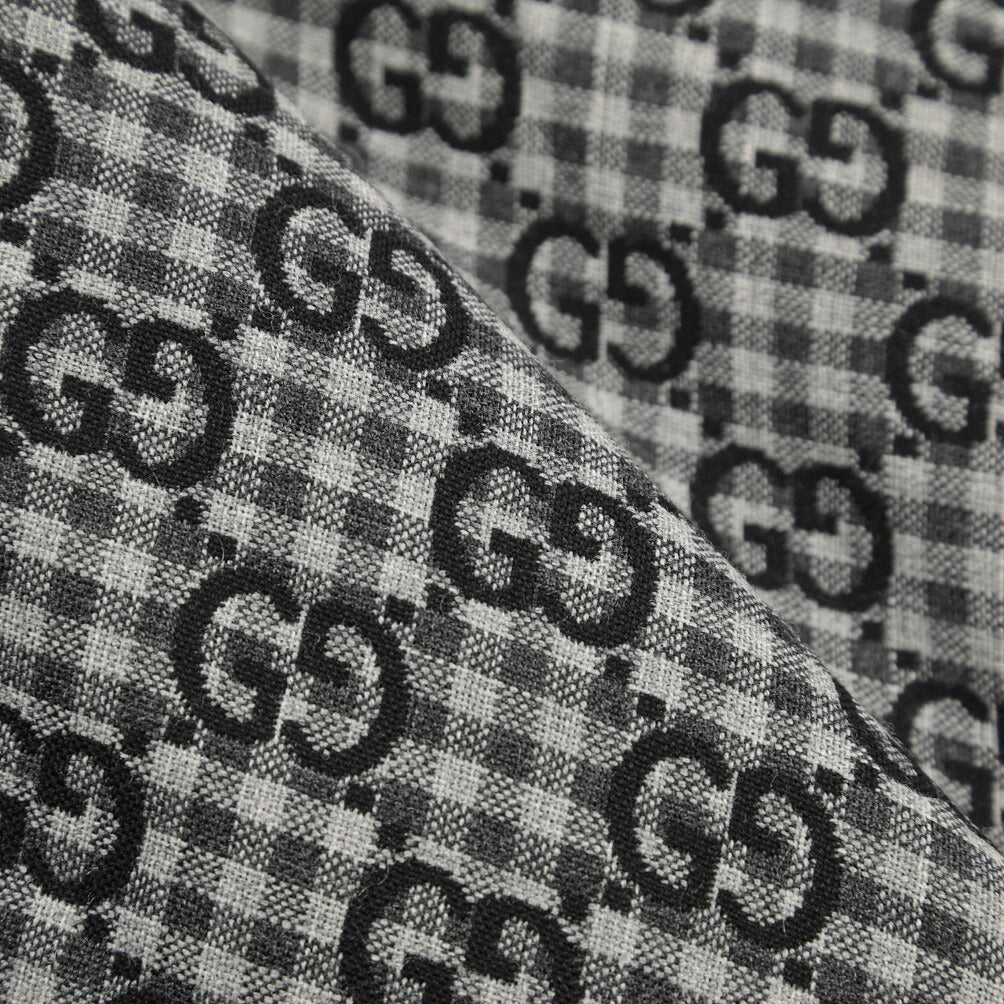 GUCCI コットン混ウール GG柄シャツジャケット