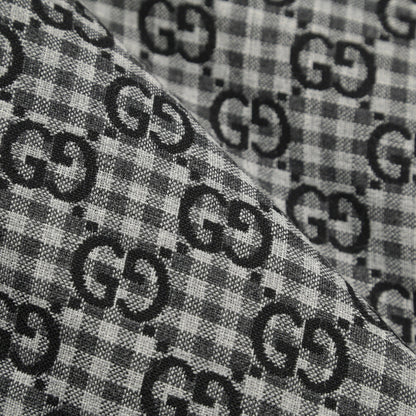 GUCCI コットン混ウール GG柄シャツジャケット