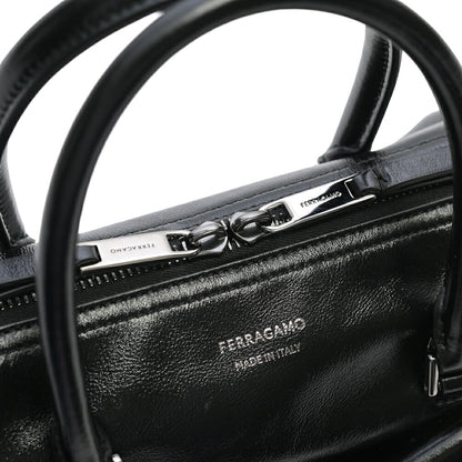 FERRAGAMO カーフレザー100% 2WAYボウリングバッグ