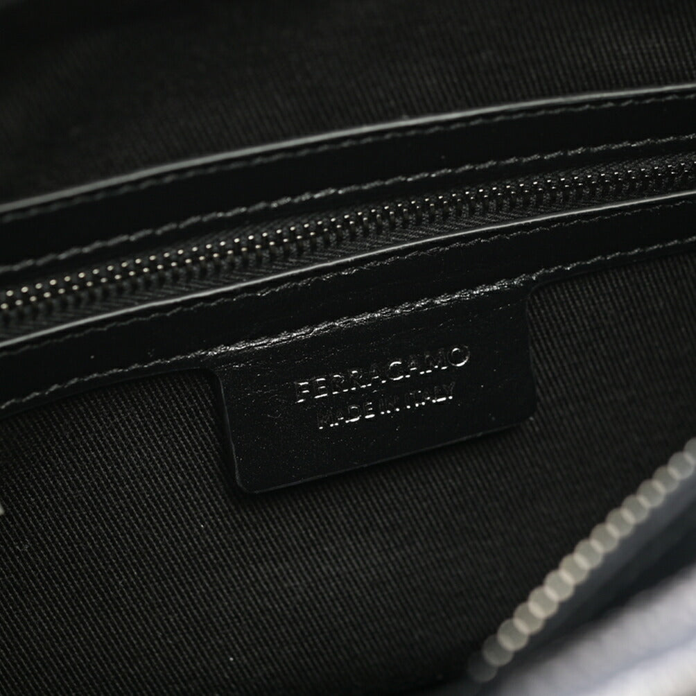 FERRAGAMO カーフレザー100% 2WAYボウリングバッグ