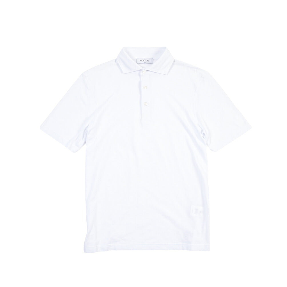 GRAN SASSO コットン100% 半袖鹿の子ポロシャツ