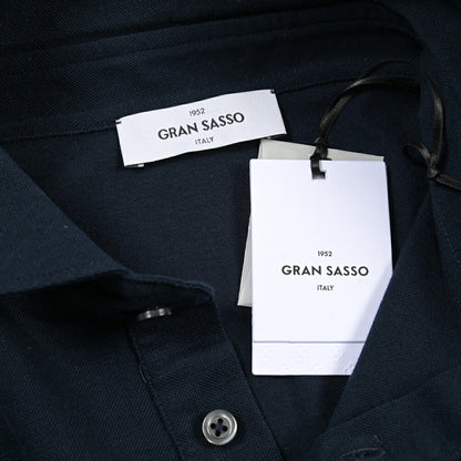 GRAN SASSO コットン100% 半袖鹿の子ポロシャツ
