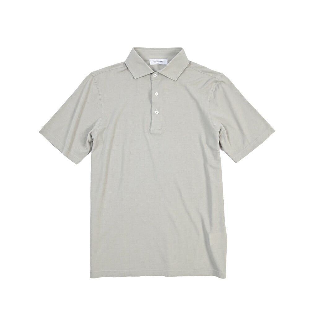 GRAN SASSO コットン100% 半袖鹿の子ポロシャツ