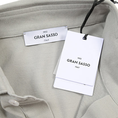 GRAN SASSO コットン100% 半袖鹿の子ポロシャツ