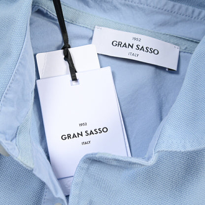 GRAN SASSO コットン100% 半袖鹿の子ポロシャツ