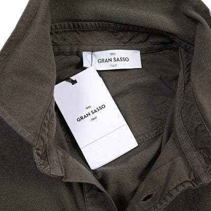 GRAN SASSO コットン100% 半袖鹿の子ポロシャツ