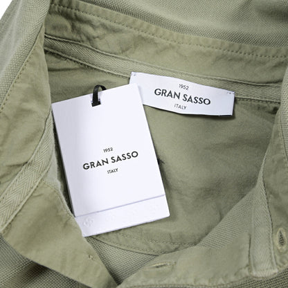 GRAN SASSO コットン100% 半袖鹿の子ポロシャツ