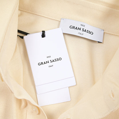 GRAN SASSO コットン100% 半袖鹿の子ポロシャツ