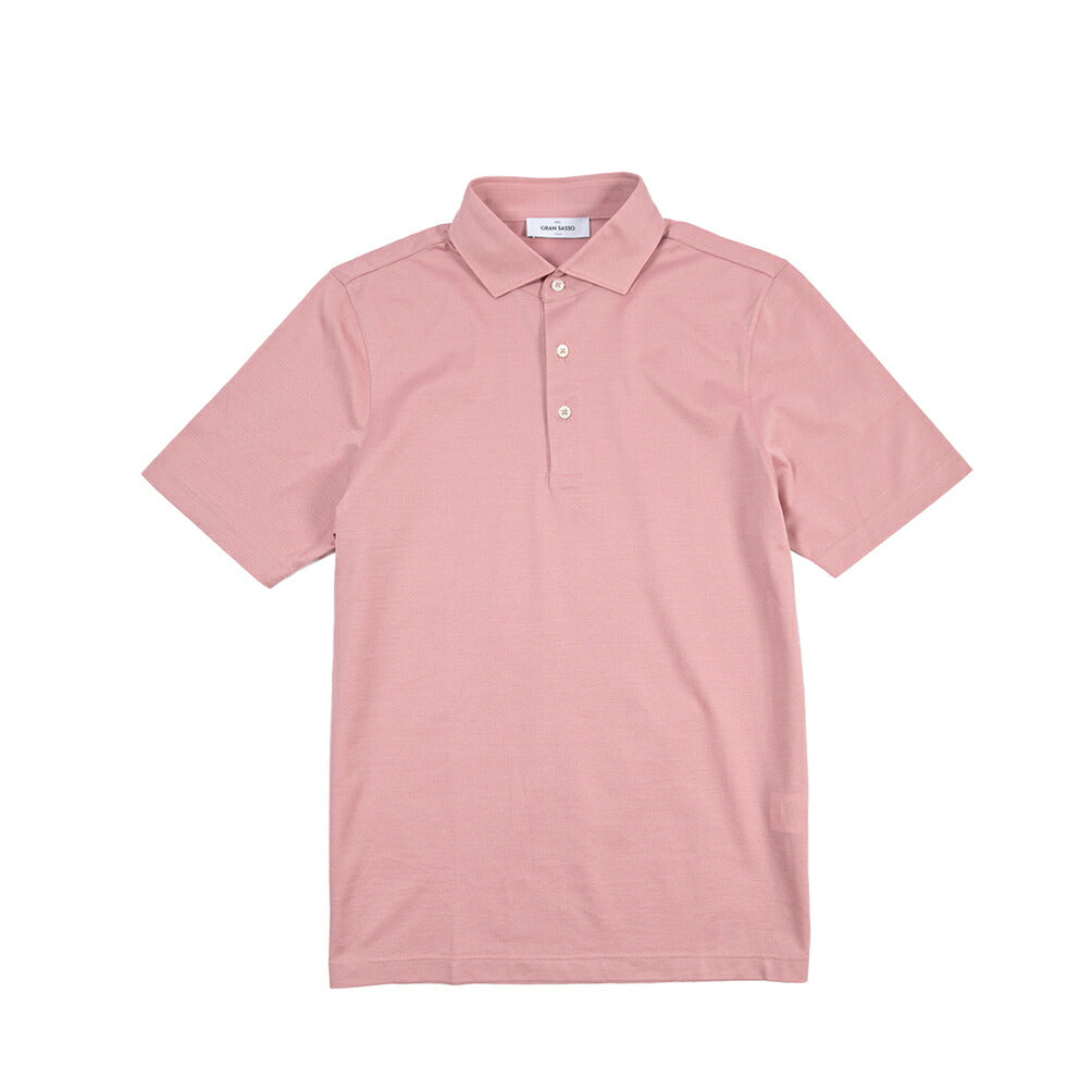 GRAN SASSO コットン100% 半袖鹿の子ポロシャツ