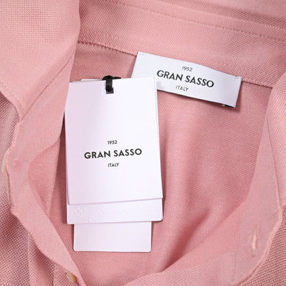 GRAN SASSO コットン100% 半袖鹿の子ポロシャツ