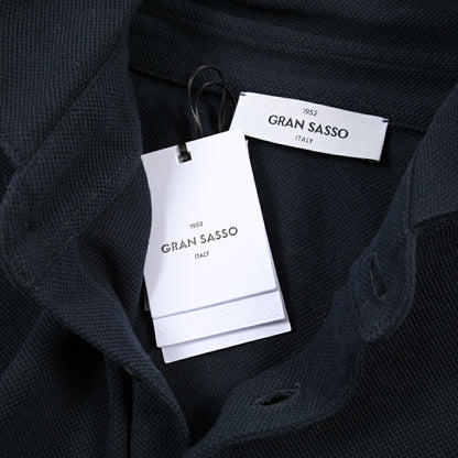 GRAN SASSO コットン100% 半袖鹿の子ポロシャツ