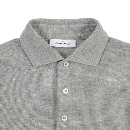 GRAN SASSO コットン100% 半袖鹿の子ポロシャツ