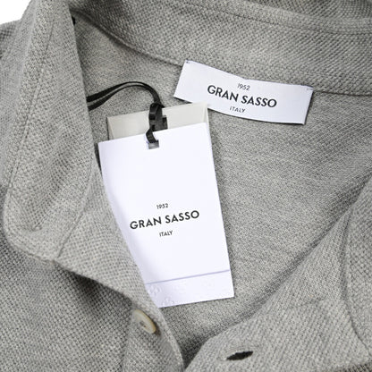 GRAN SASSO コットン100% 半袖鹿の子ポロシャツ