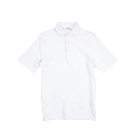 GRAN SASSO コットン100% 半袖鹿の子ポロシャツ