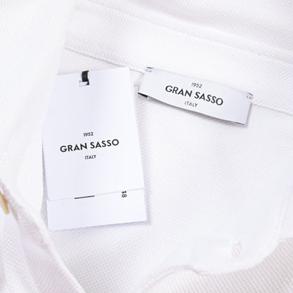GRAN SASSO コットン100% 半袖鹿の子ポロシャツ