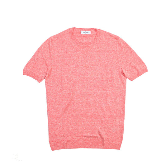 GRAN SASSO リネン100% ハイゲージクルーネック半袖Tシャツ