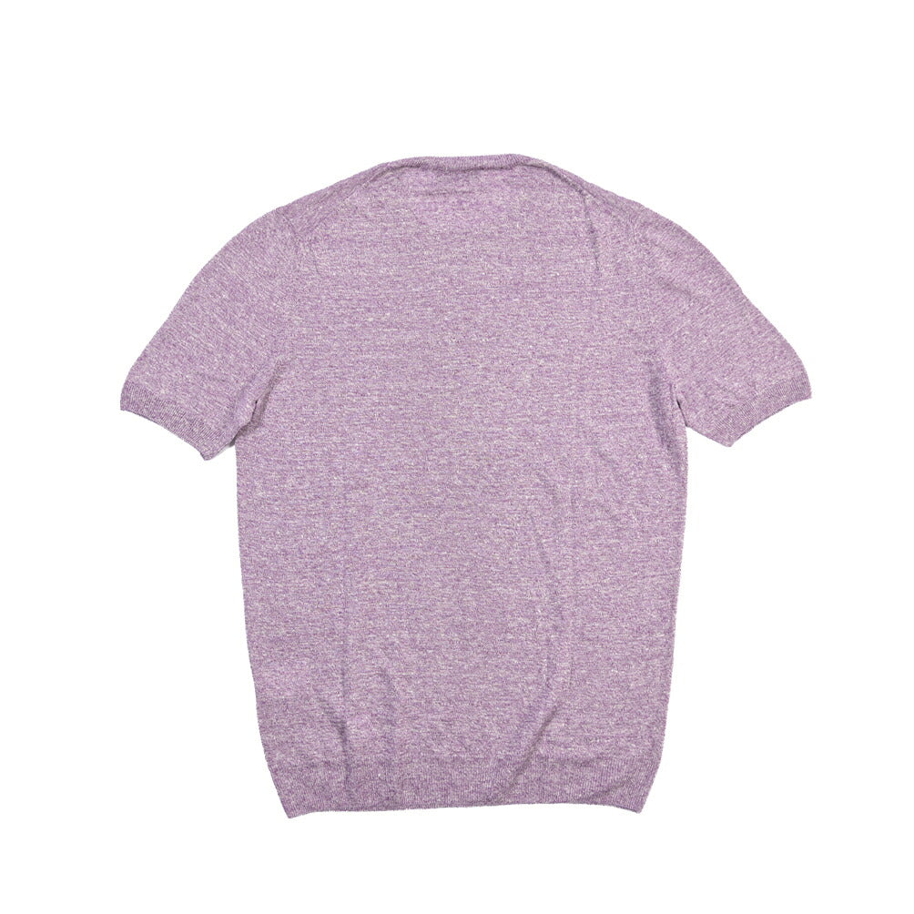 GRAN SASSO リネン100% クルーネック半袖ニットTシャツ