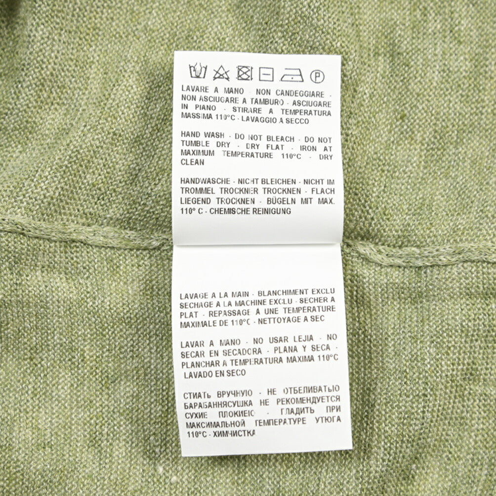 GRAN SASSO リネン100% ハイゲージクルーネック半袖ニットTシャツ
