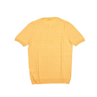 GRAN SASSO リネン100% ハイゲージクルーネック半袖ニットTシャツ