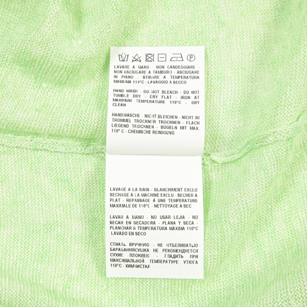 GRAN SASSO リネン100% ハイゲージクルーネック半袖ニットTシャツ