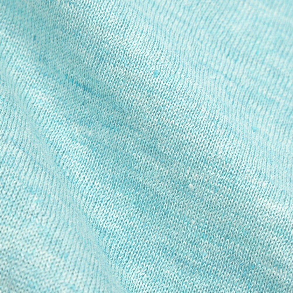 GRAN SASSO リネン100% ハイゲージクルーネック半袖ニットTシャツ