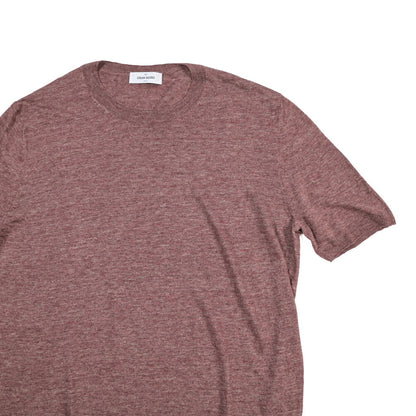 GRAN SASSO リネン100% クルーネック半袖ニットTシャツ