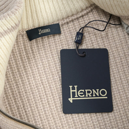 26-27AW HERNO 異素材コンビ 中綿入り ハイブリッドジャケット