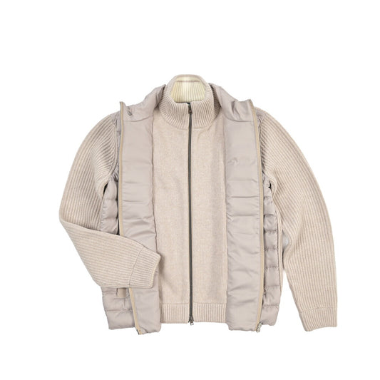 26-27AW HERNO 異素材コンビ 中綿入り ハイブリッドジャケット