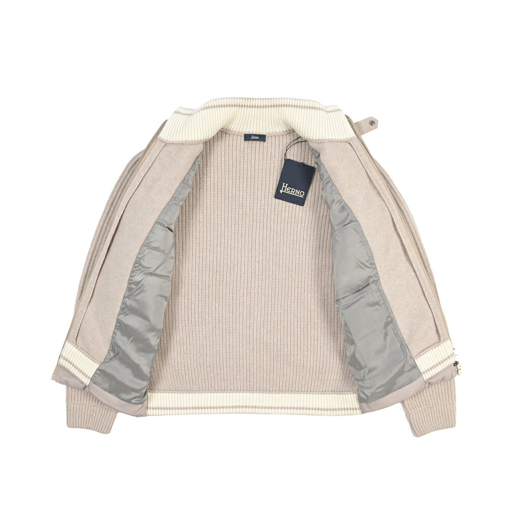 26-27AW HERNO 異素材コンビ 中綿入り ハイブリッドジャケット