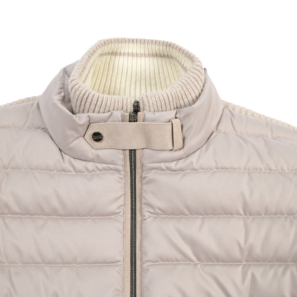 26-27AW HERNO 異素材コンビ 中綿入り ハイブリッドジャケット