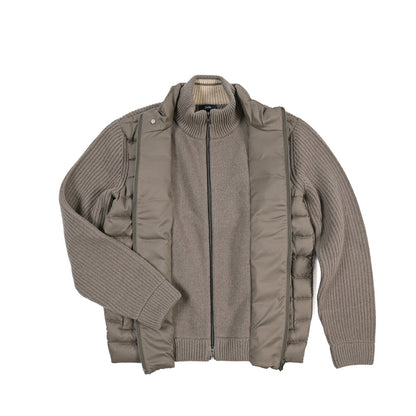 26-27AW HERNO 異素材コンビ 中綿入り ハイブリッドジャケット