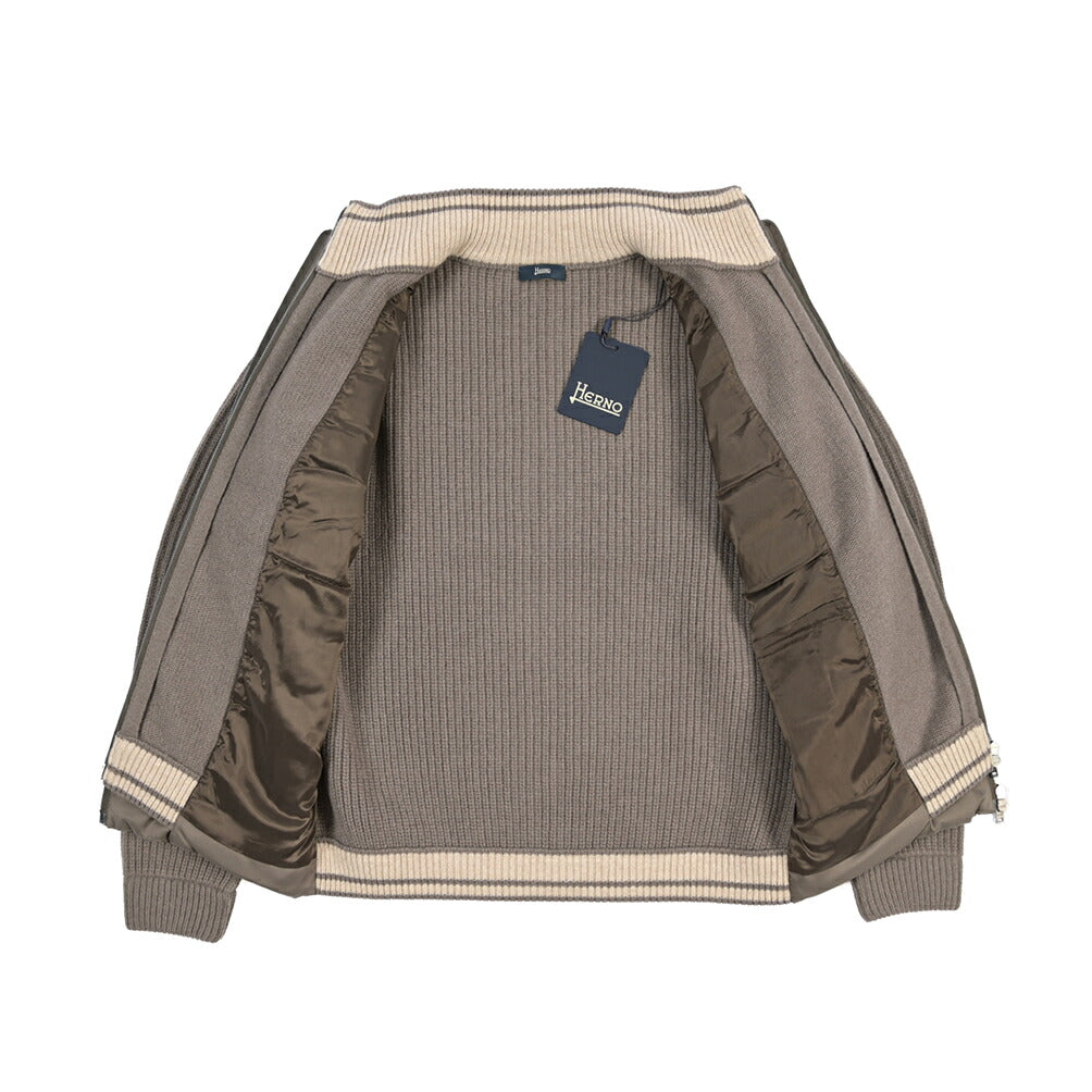 26-27AW HERNO 異素材コンビ 中綿入り ハイブリッドジャケット
