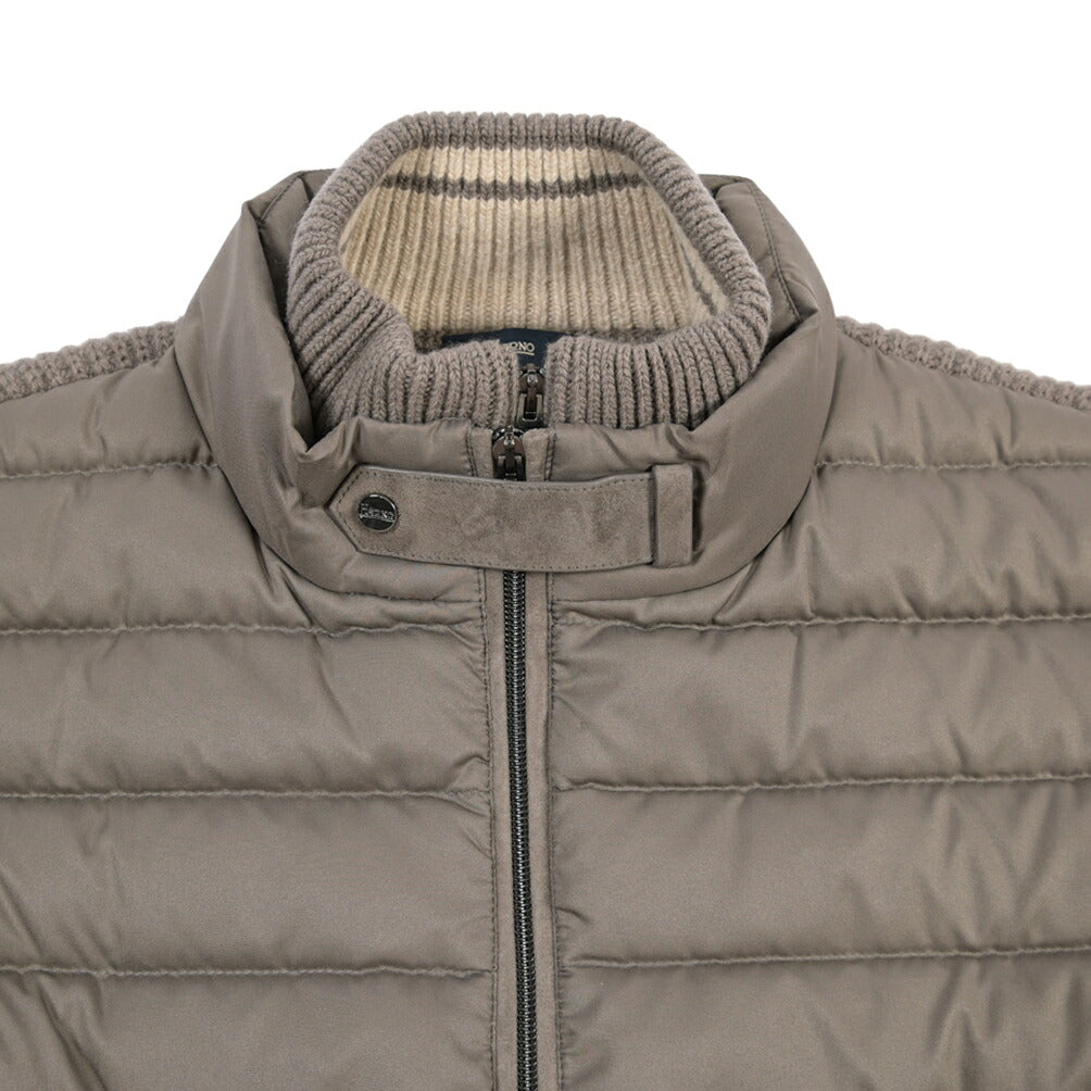 26-27AW HERNO 異素材コンビ 中綿入り ハイブリッドジャケット