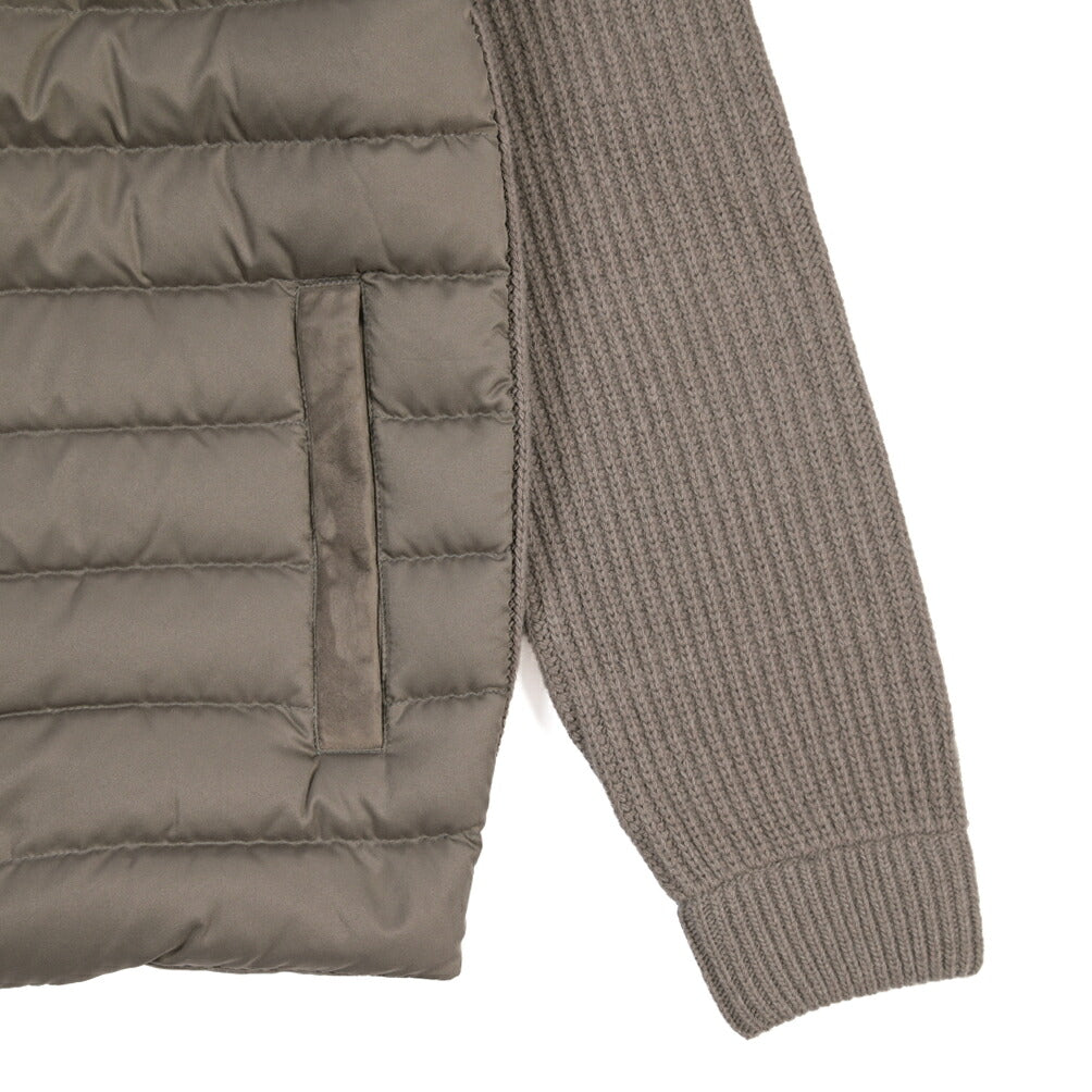 26-27AW HERNO 異素材コンビ 中綿入り ハイブリッドジャケット