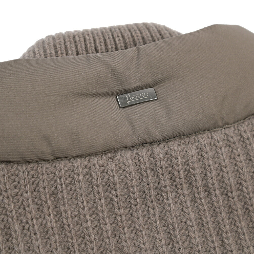 26-27AW HERNO 異素材コンビ 中綿入り ハイブリッドジャケット