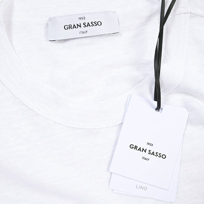 GRAN SASSO “LINO” リネン100% クルーネック長袖Tシャツ