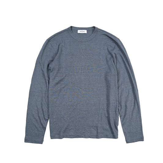 GRAN SASSO リネン100% クルーネック長袖Tシャツ