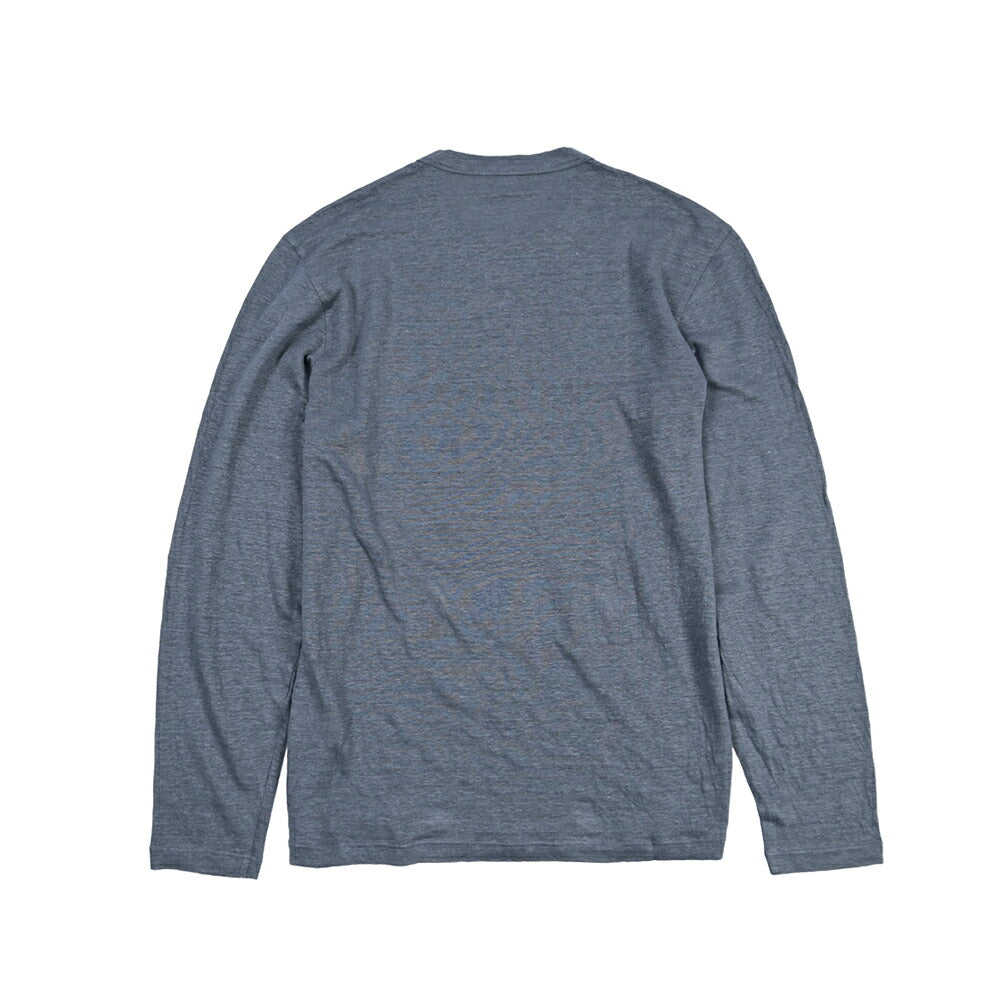 GRAN SASSO リネン100% クルーネック長袖Tシャツ