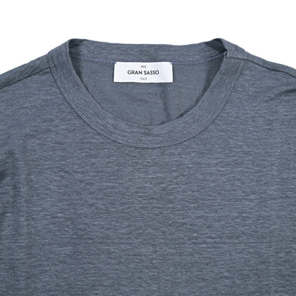 GRAN SASSO リネン100% クルーネック長袖Tシャツ