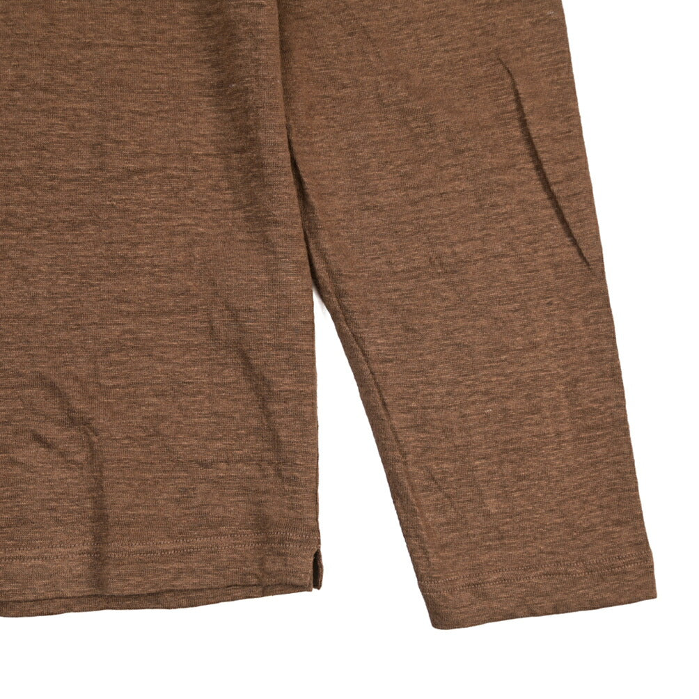 GRAN SASSO リネン100% クルーネック長袖Tシャツ