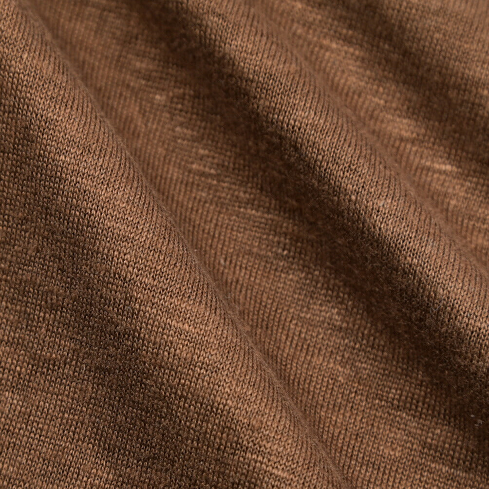 GRAN SASSO リネン100% クルーネック長袖Tシャツ