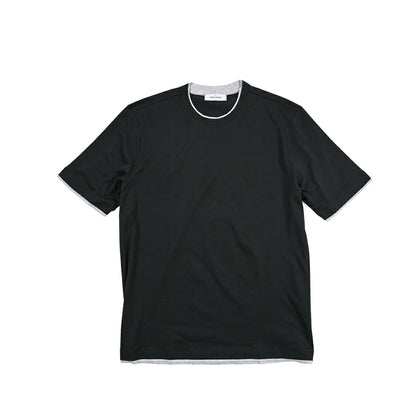 GRAN SASSO コットン100% クルーネック半袖Tシャツ