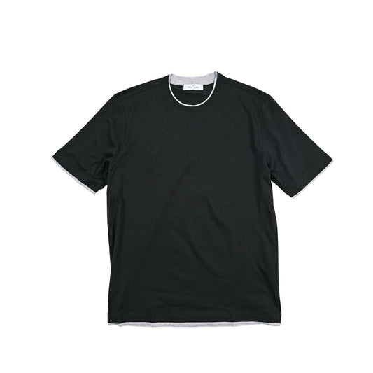 GRAN SASSO コットン100% クルーネック半袖Tシャツ