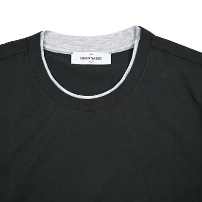 GRAN SASSO コットン100% クルーネック半袖Tシャツ