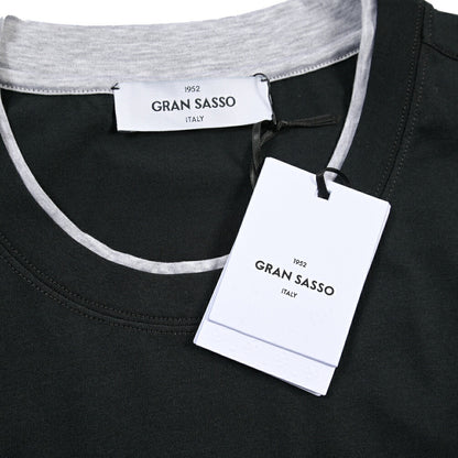 GRAN SASSO コットン100% クルーネック半袖Tシャツ