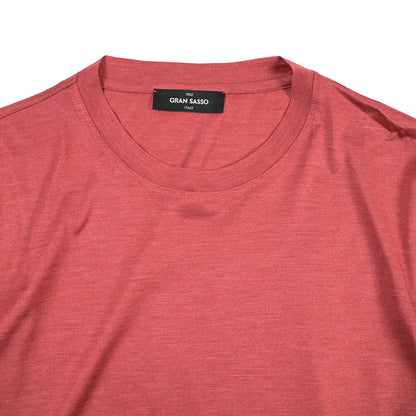 GRAN SASSO シルク100% クルーネック半袖Tシャツ