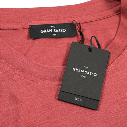 GRAN SASSO シルク100% クルーネック半袖Tシャツ